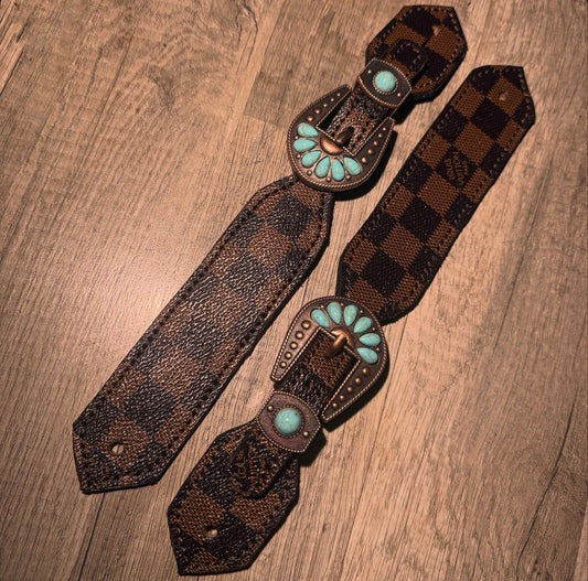 PRE ORDER - Checker spur straps (2 week TAT)