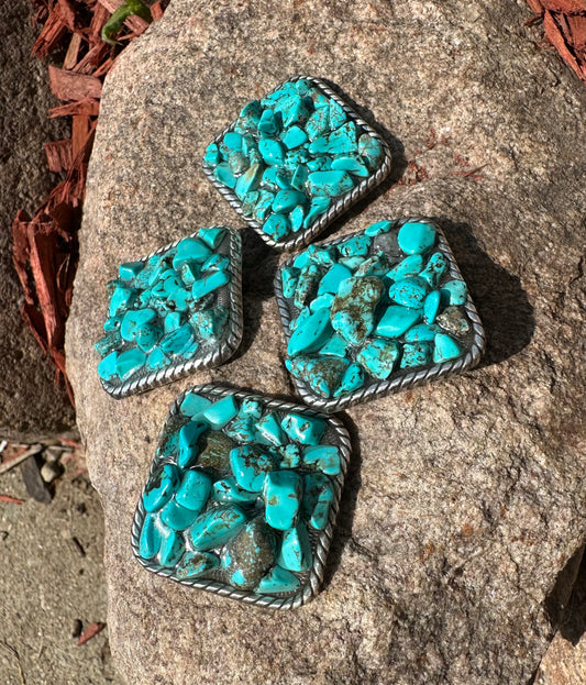 Turquoise conchos (4)